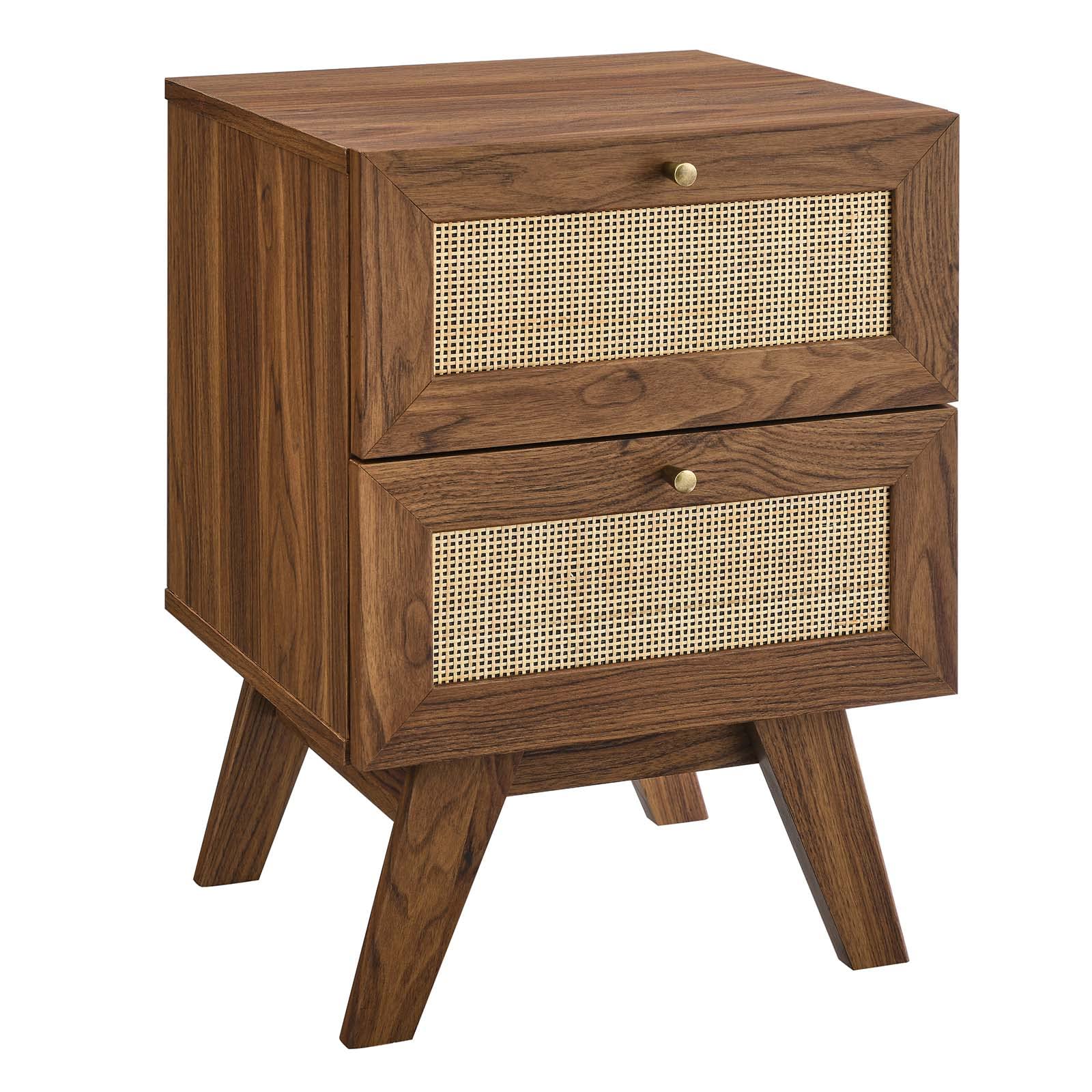 Modway Mod-7050-Wal Soma 2-Drawer Nightstand, Walnut